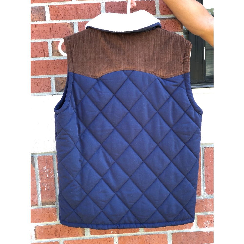 Vintage 1948 WeatherProof blue snap button up vest - Picture 2 of 3